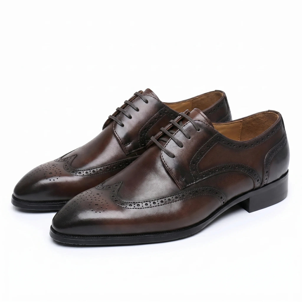 Valenti Derby Brogue - Coffee