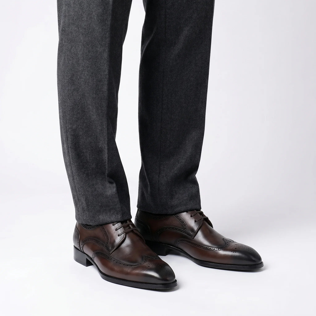Valenti Derby Brogue - Coffee