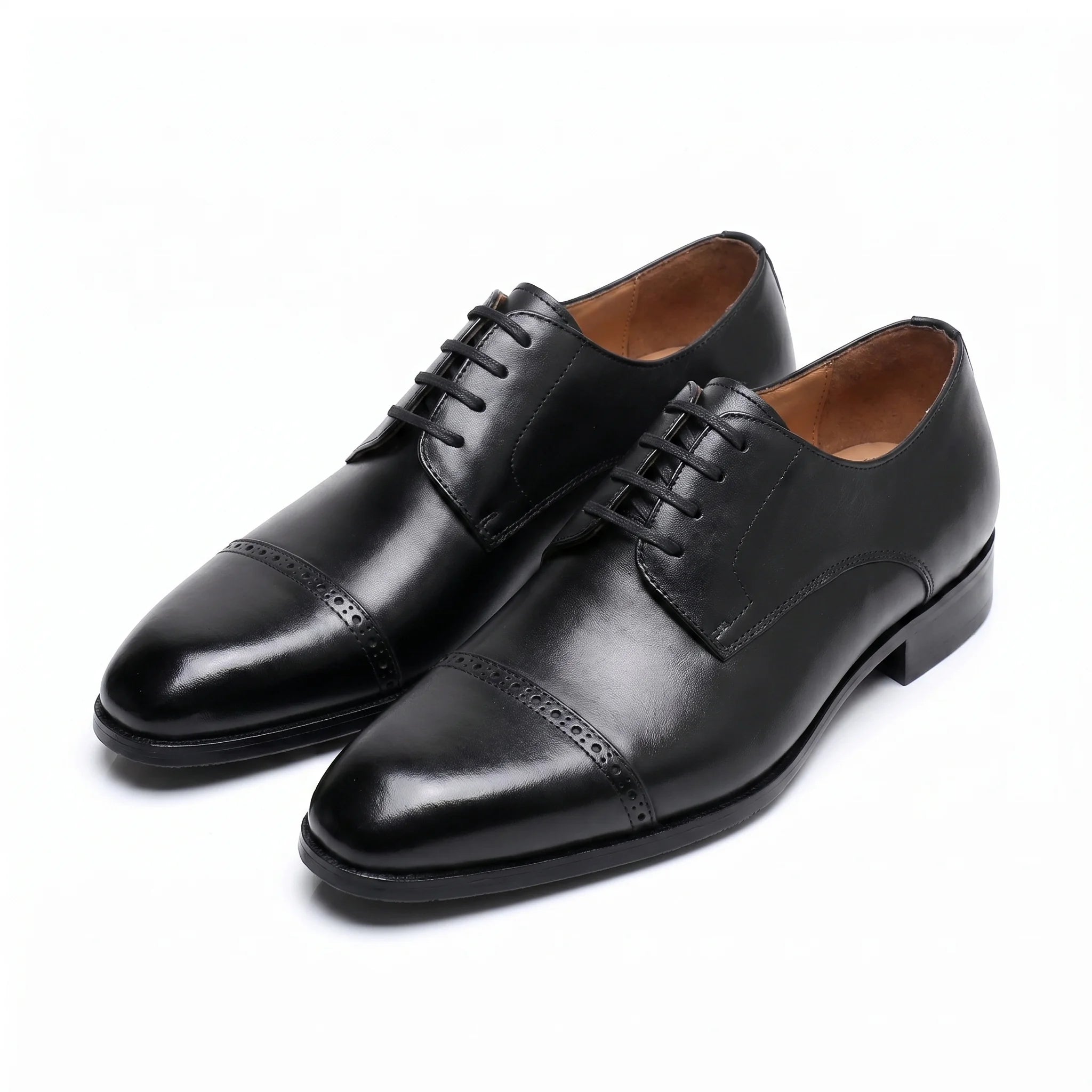 Alvoro Derby Cap-Toe - Black