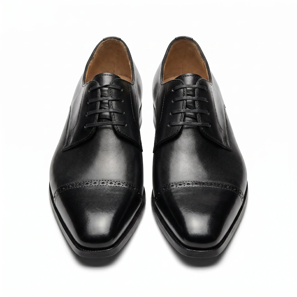 Alvoro Derby Cap-Toe - Black