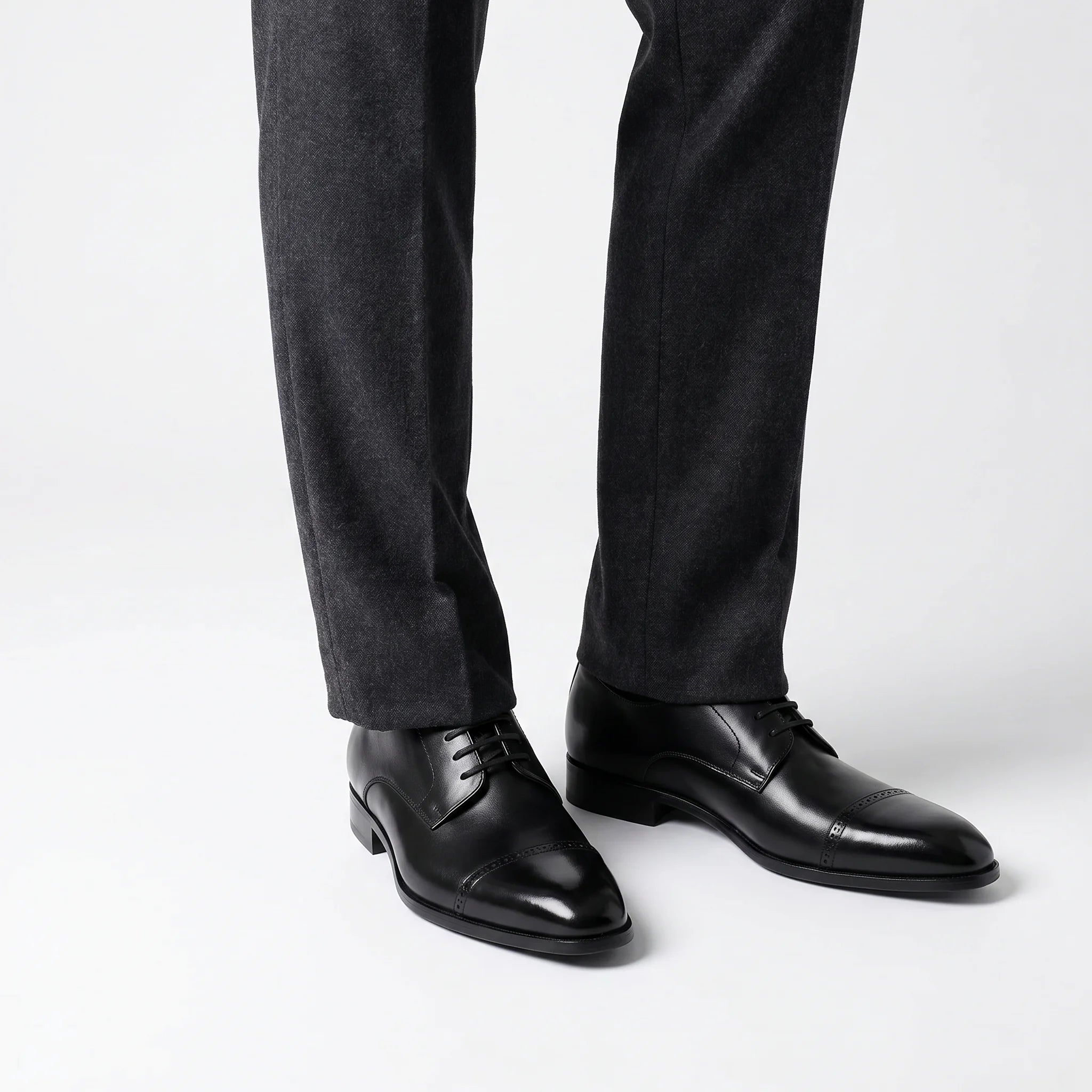 Alvoro Derby Cap-Toe - Black