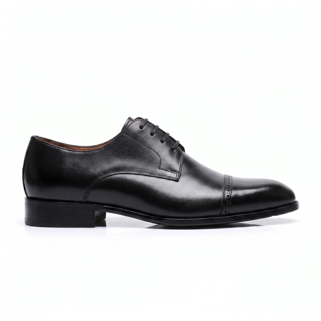 Alvoro Derby Cap-Toe - Black