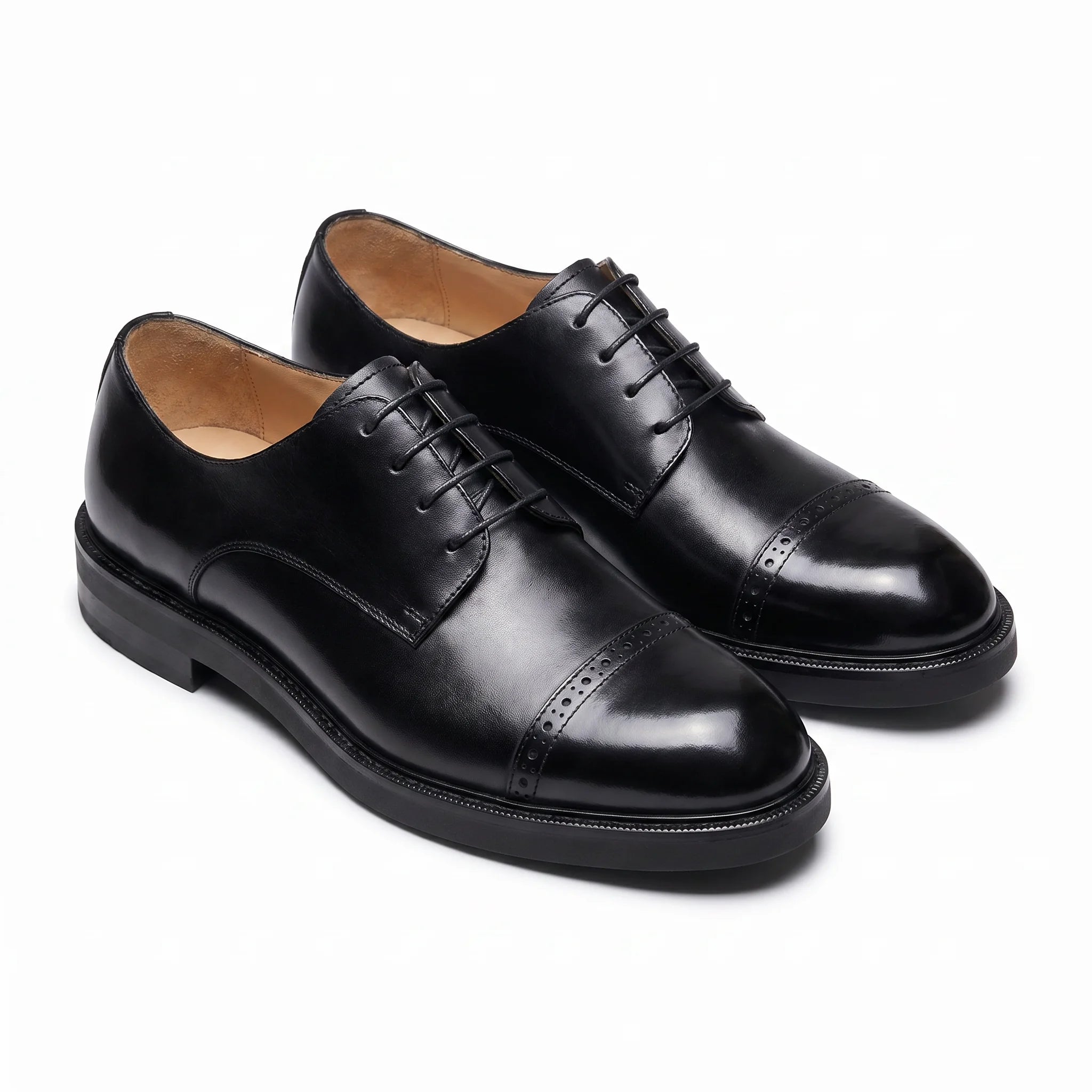 Beaulain Derby Cap-Toe - Black