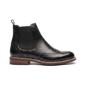 Cavendish Chelsea Brogue Boot - Black