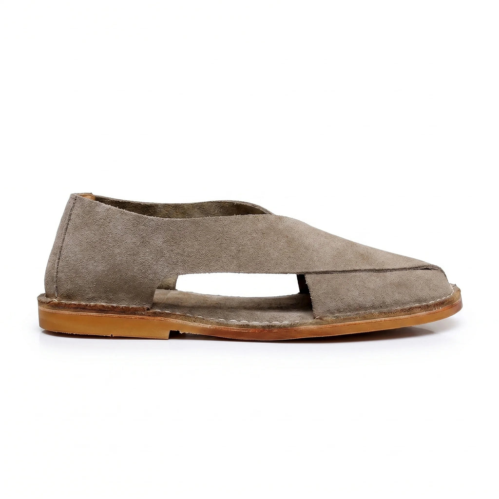 Santorini Cross-Strap Sandal - Khaki