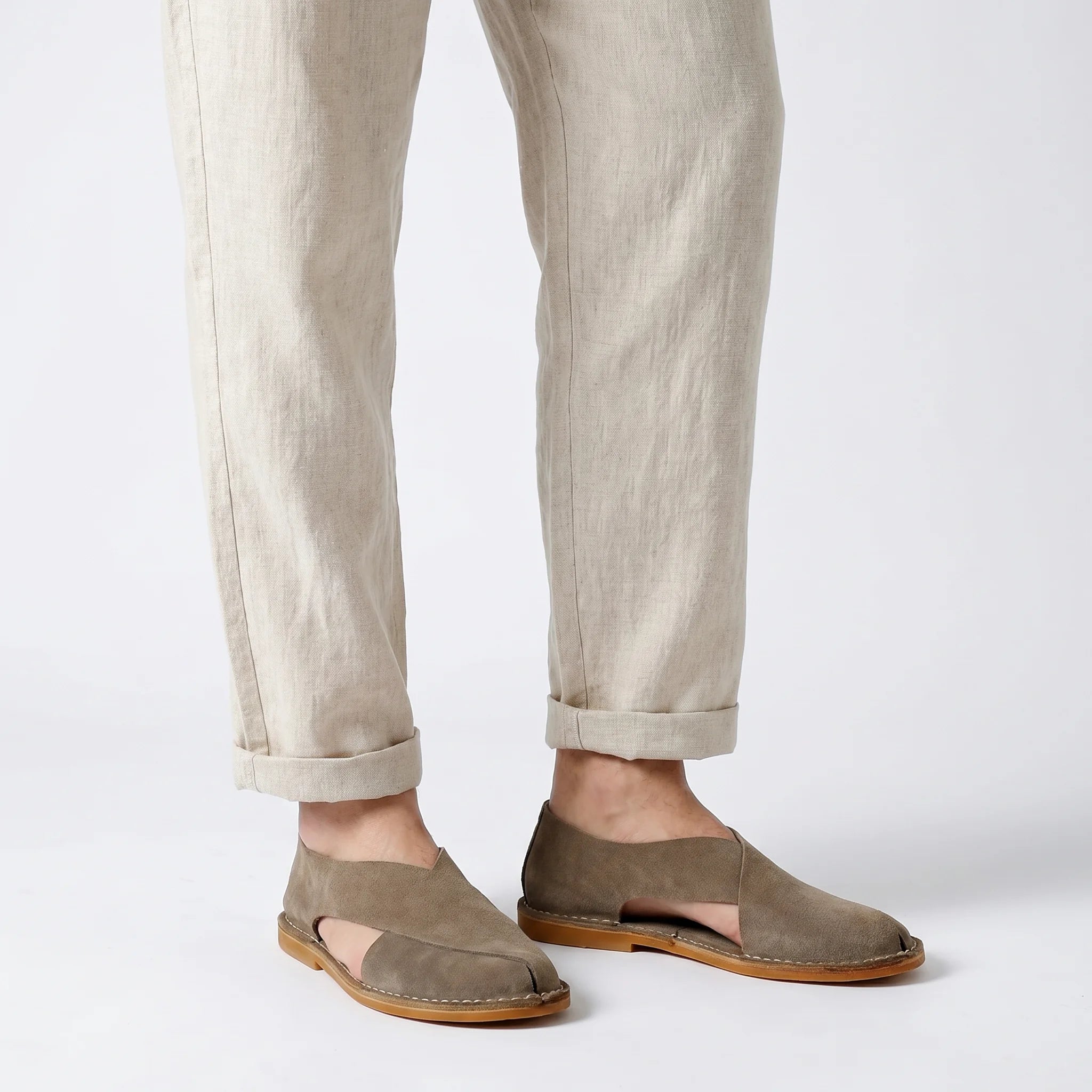 Santorini Cross-Strap Sandal - Khaki