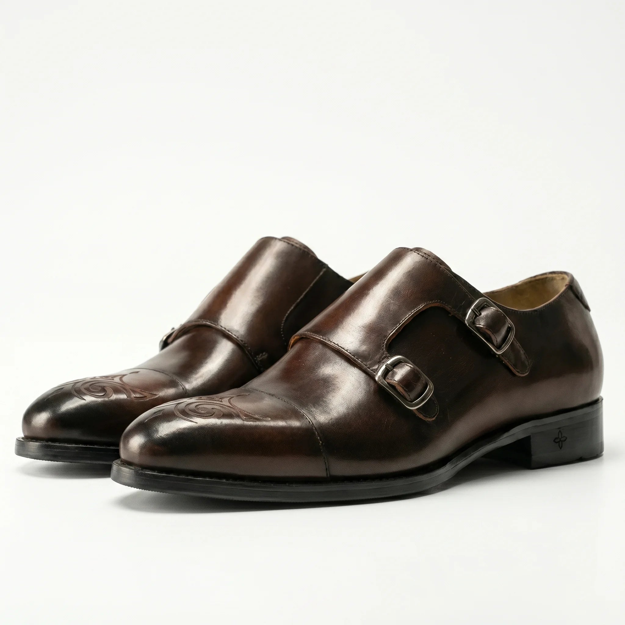 St. Albans Double Monk Strap - Coffee
