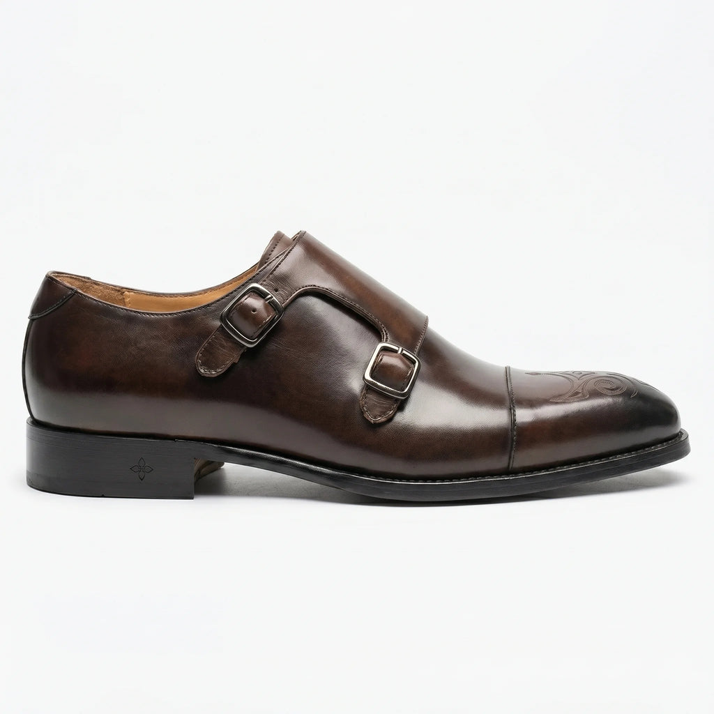 St. Albans Double Monk Strap - Coffee