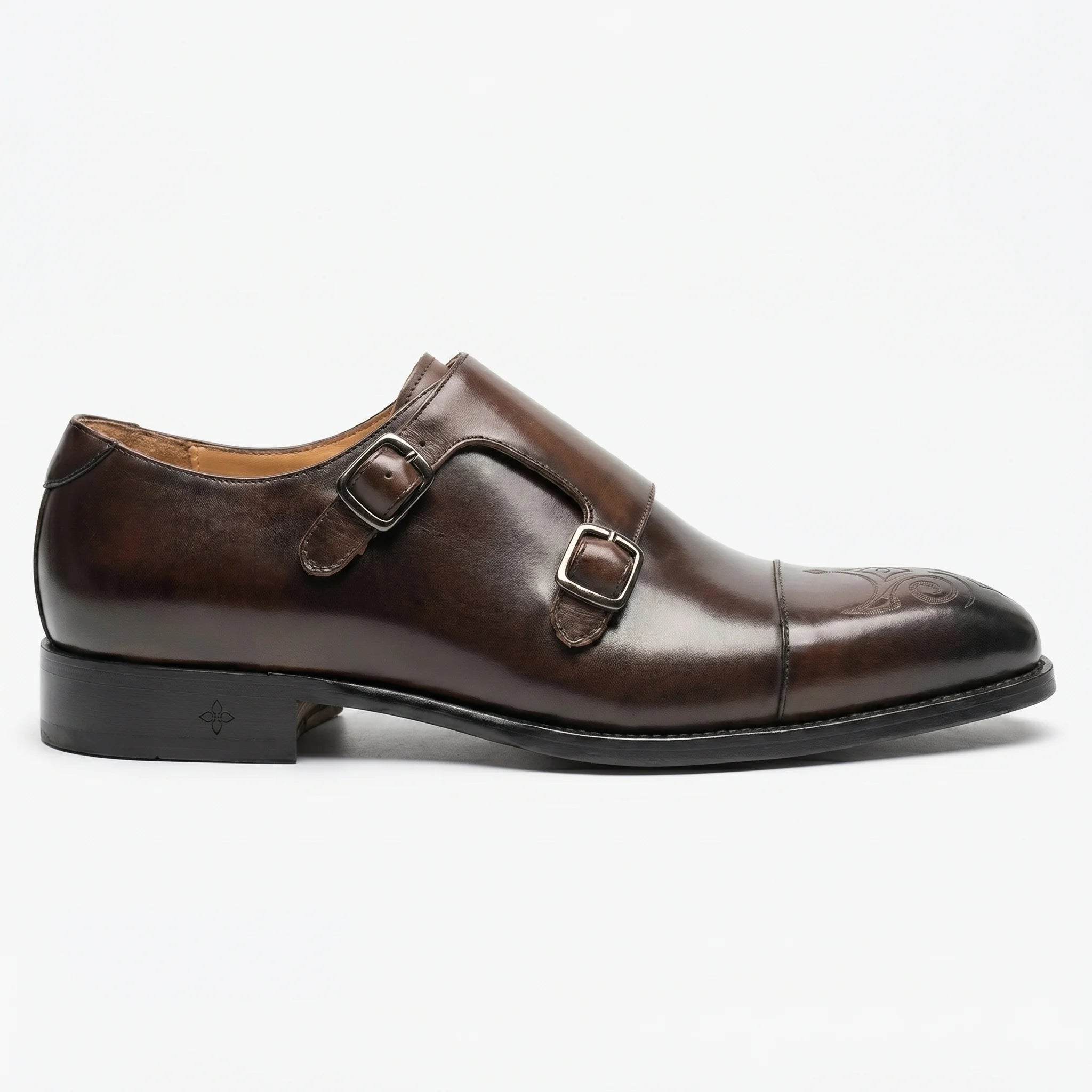St. Albans Double Monk Strap - Coffee