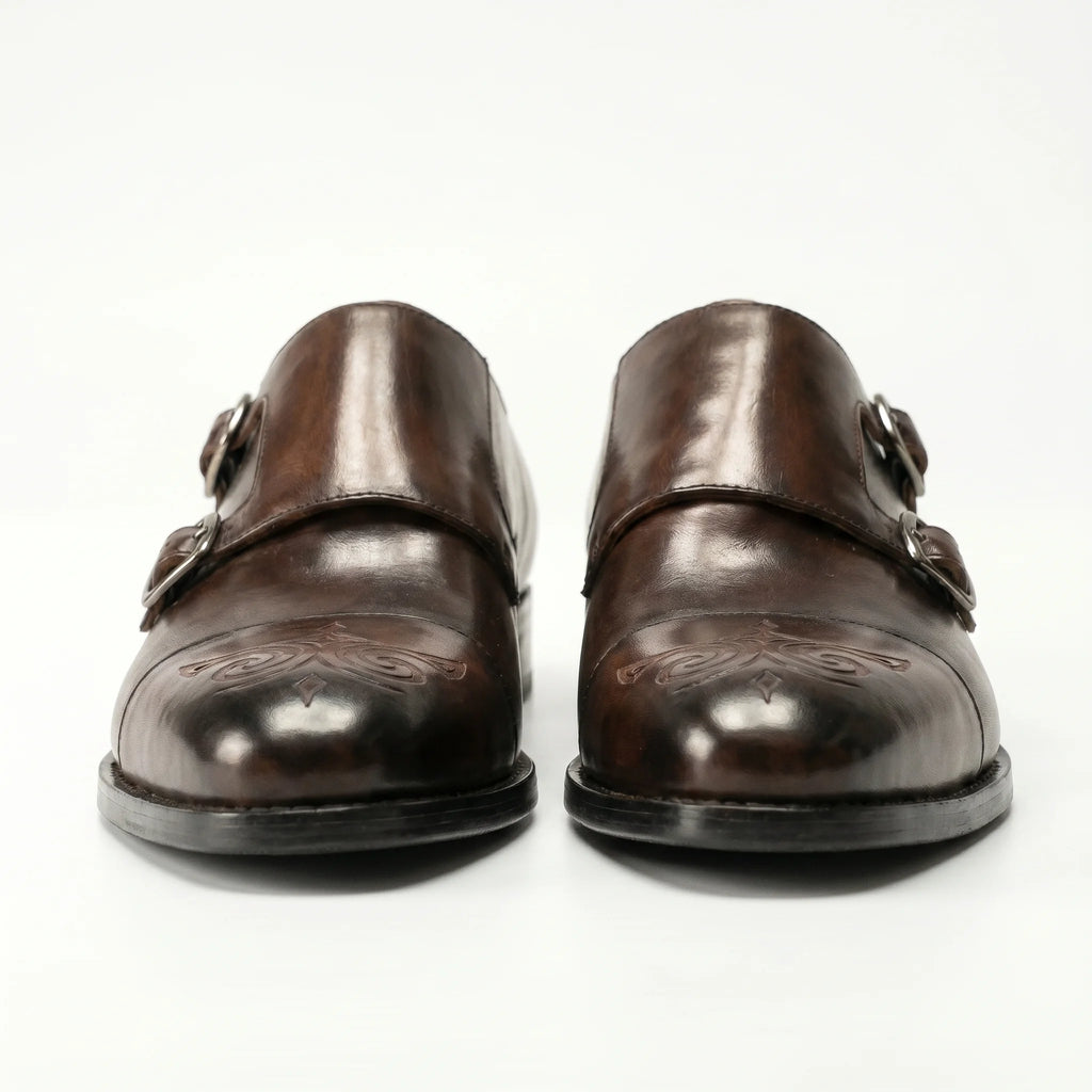St. Albans Double Monk Strap - Coffee