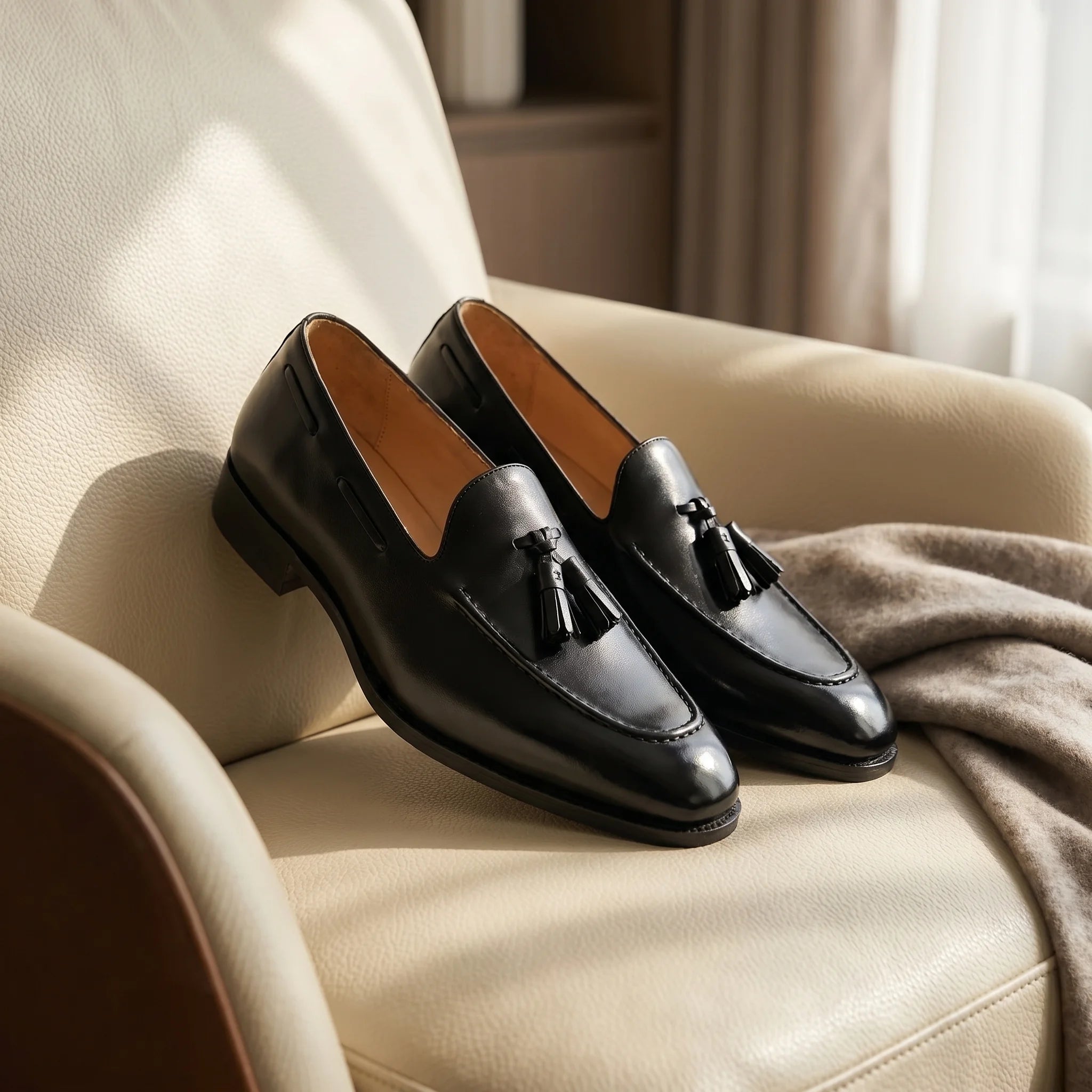 Noriel Tassel Loafer - Black
