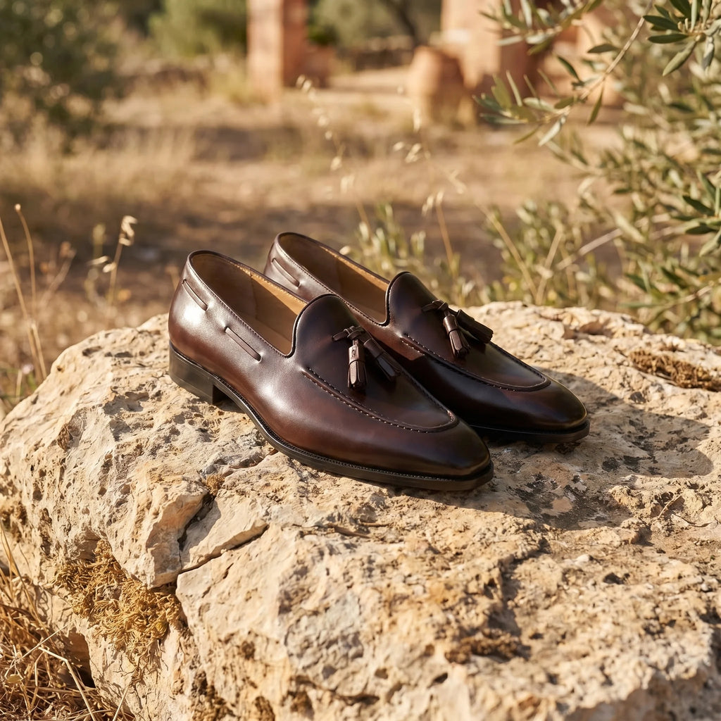 Noriel Tassel Loafer - Cognac Brown