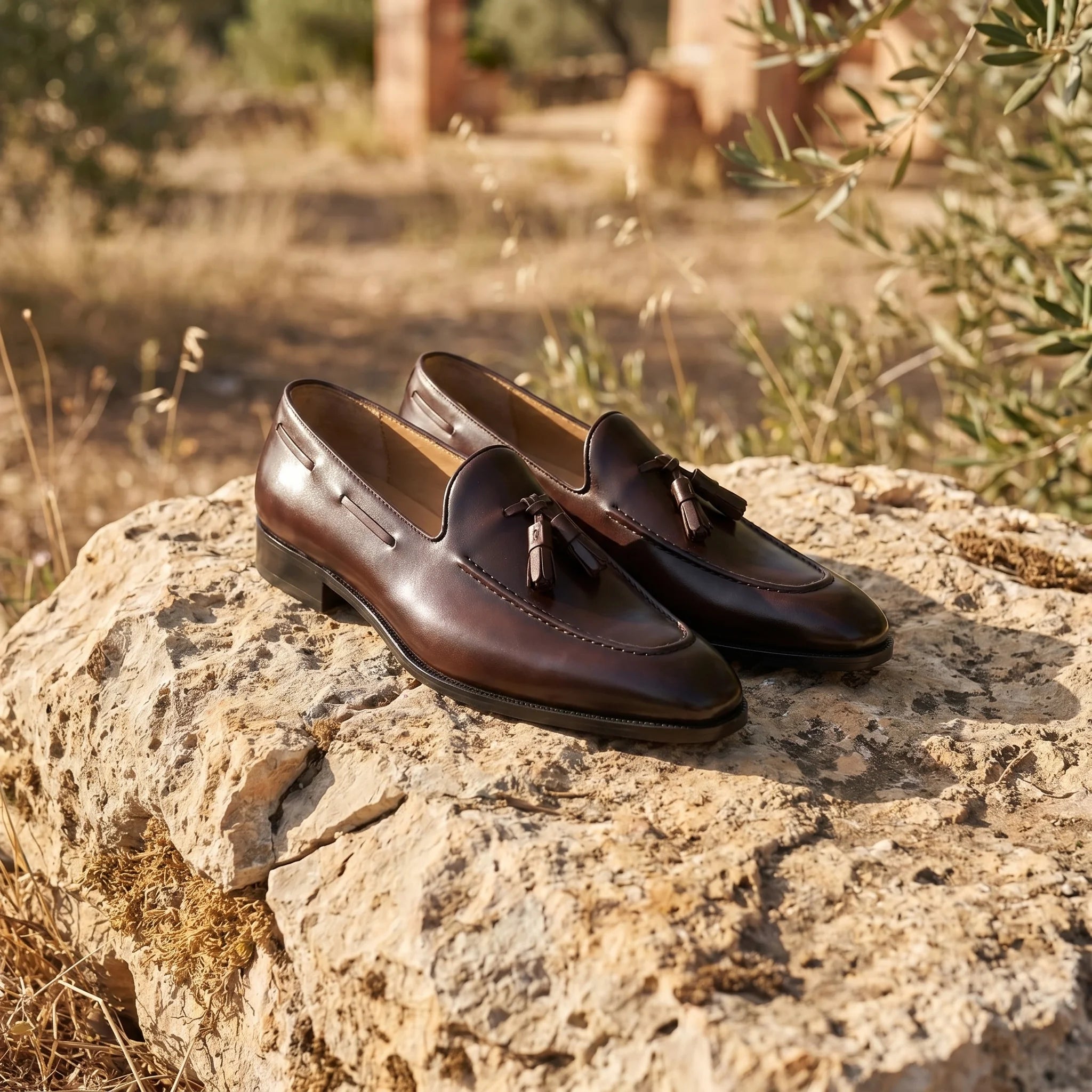 Noriel Tassel Loafer - Cognac Brown