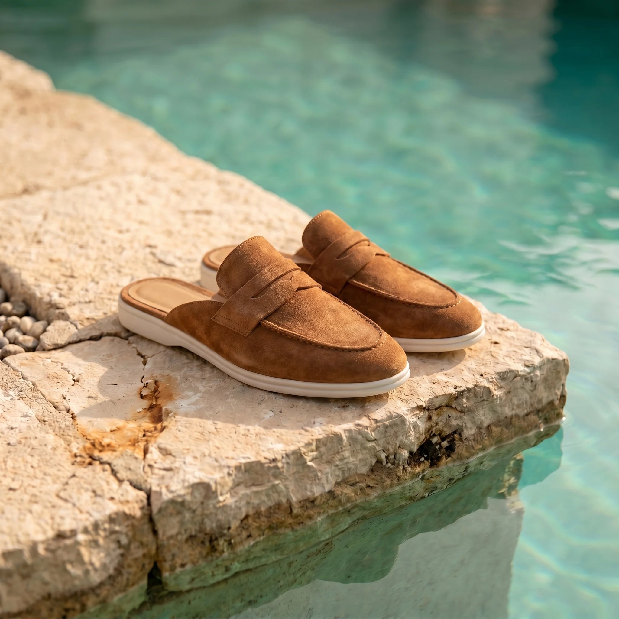 Meridian Loafer Mule - Caramel