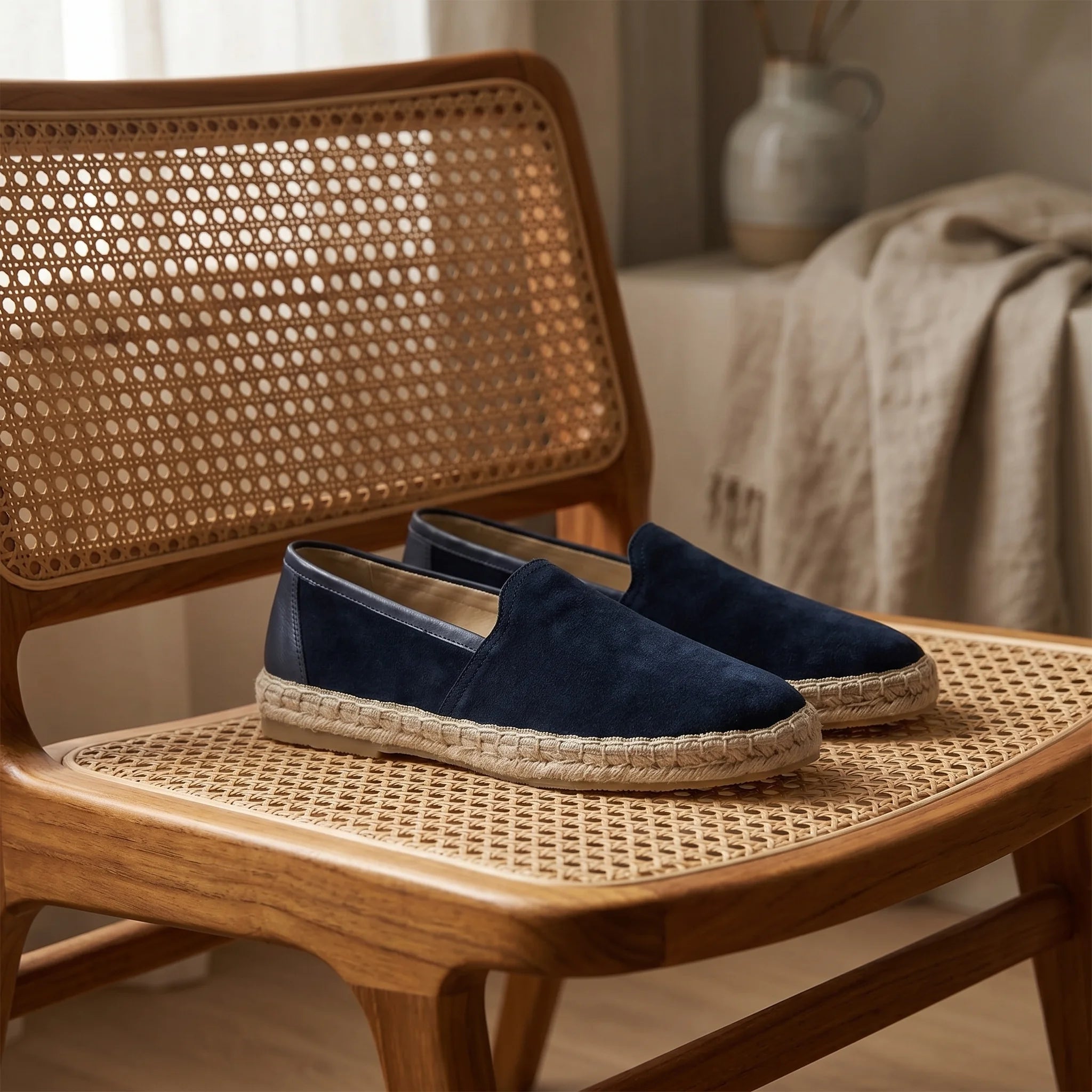 Corsini Espadrille Loafer - Navy Blue