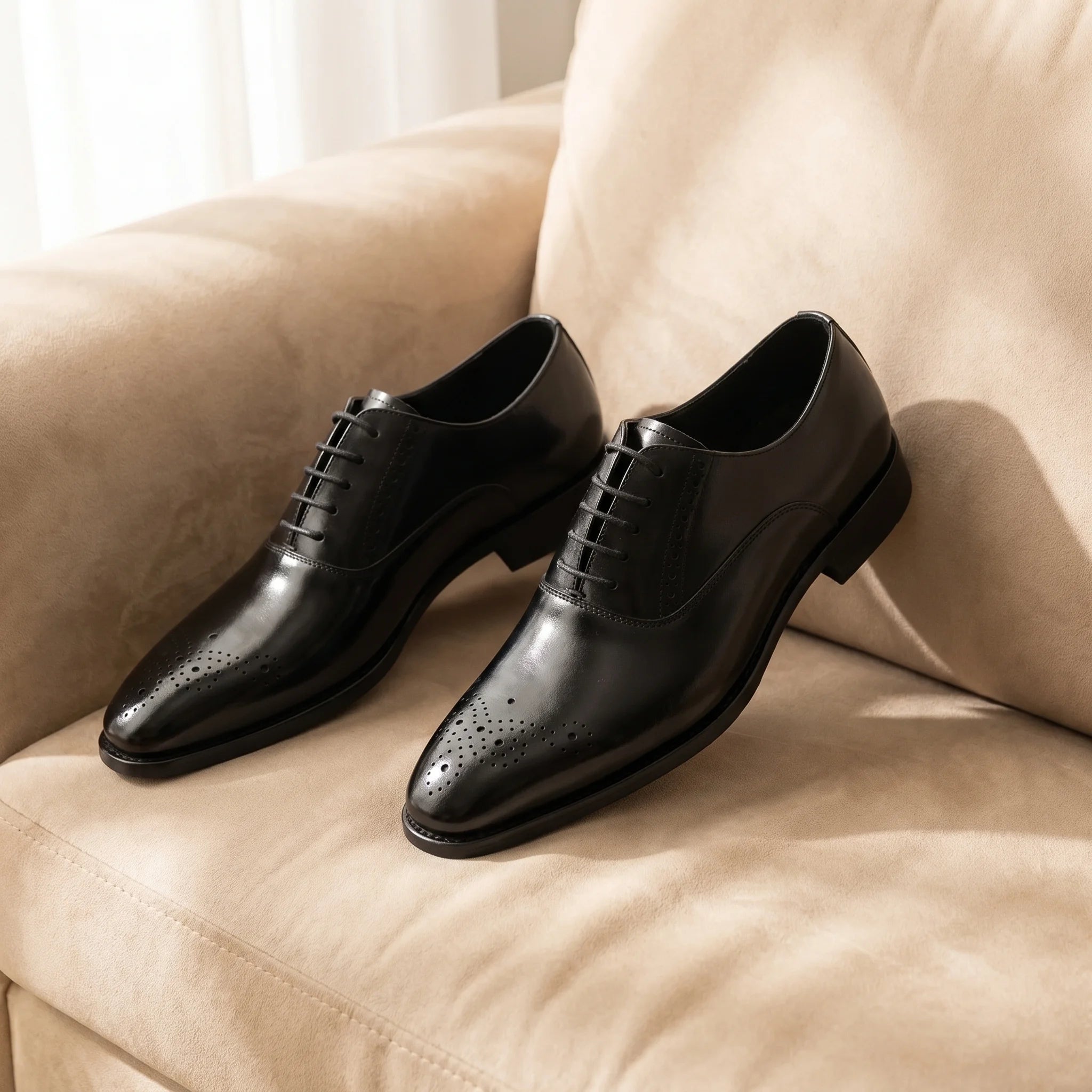 Mervelle Oxford Semi Brogue - Black