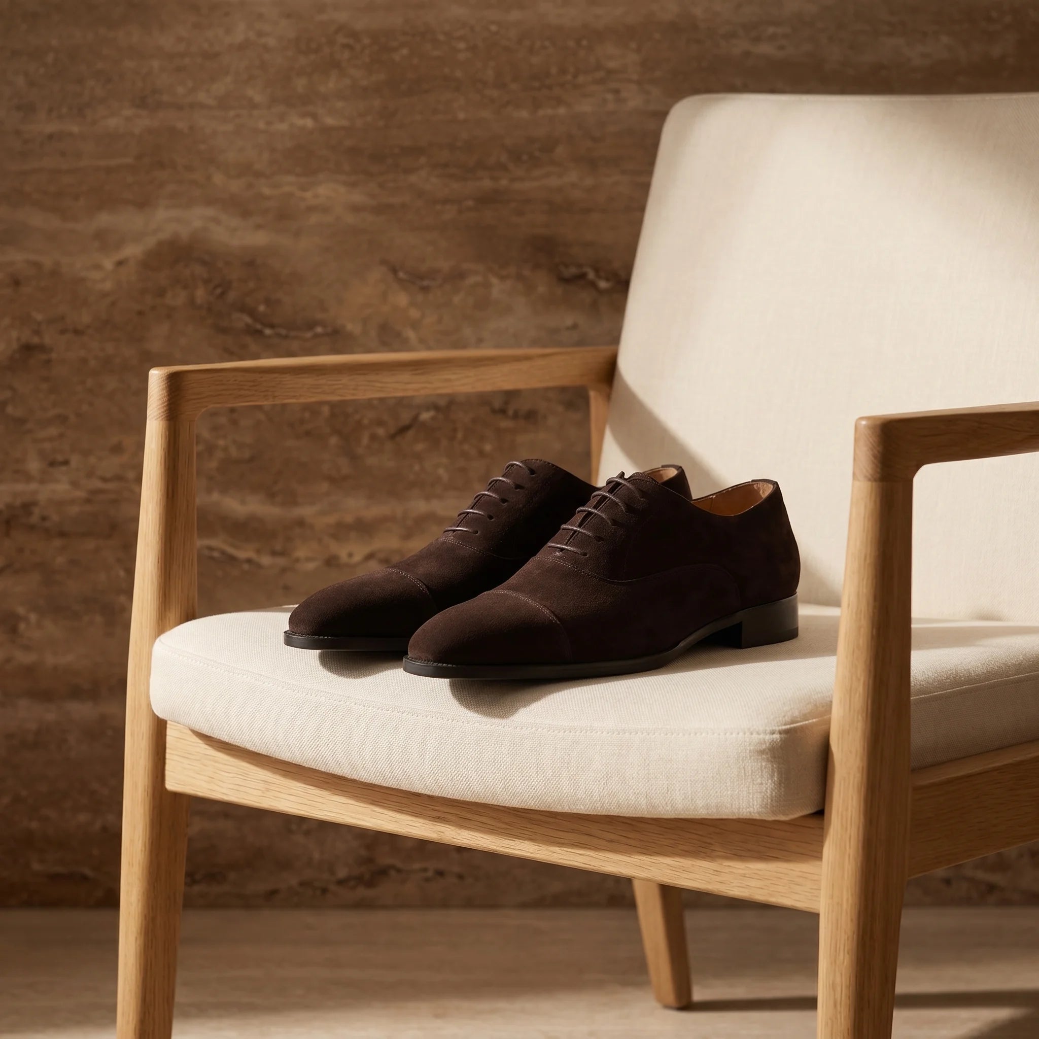 Aldmere Oxford Cap Toe - Coffee Suede