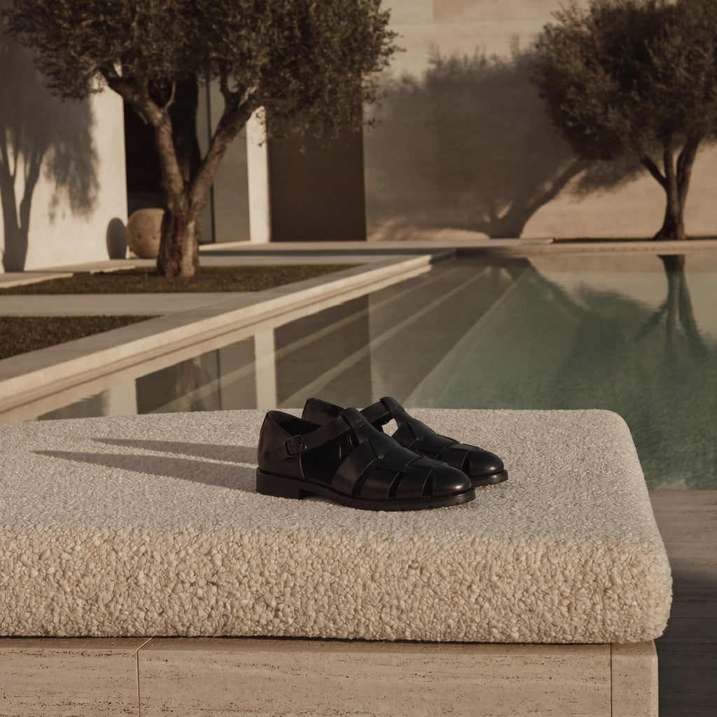 Romélia Fisherman Sandal - Black