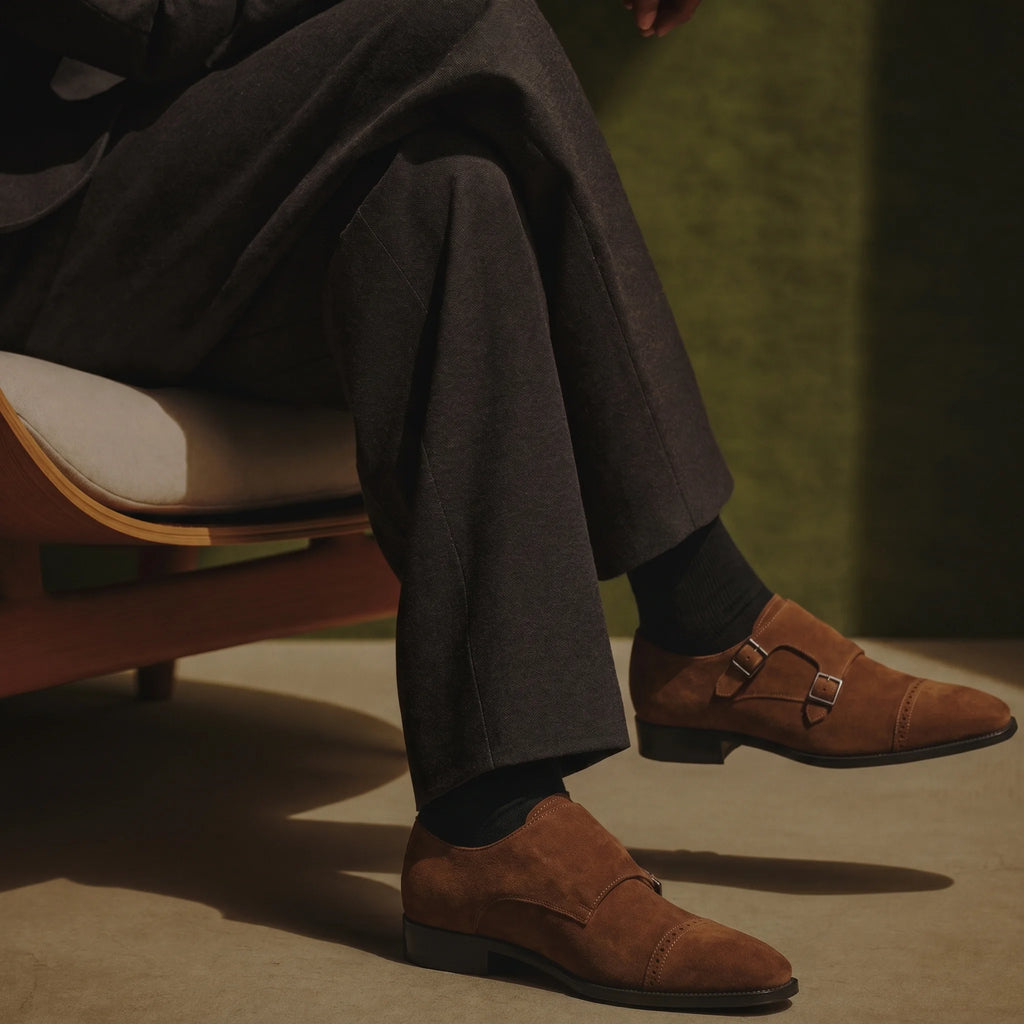 Velmont Double Monk Strap - Brown