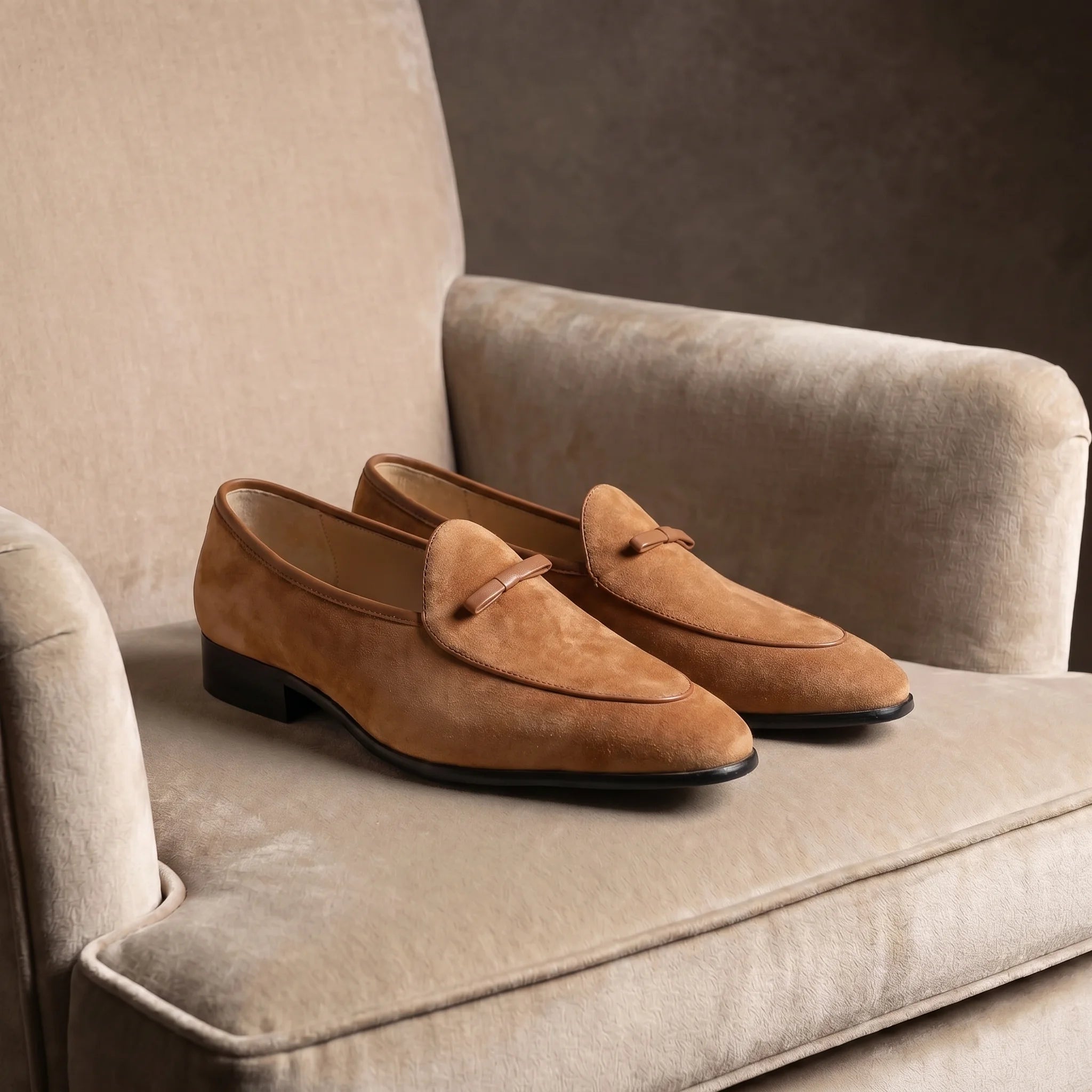 Firenze Bow-Tie Loafer - Caramel