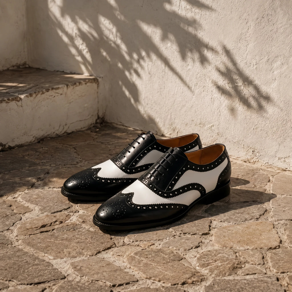 Duotone Oxford Brogue - Black and White
