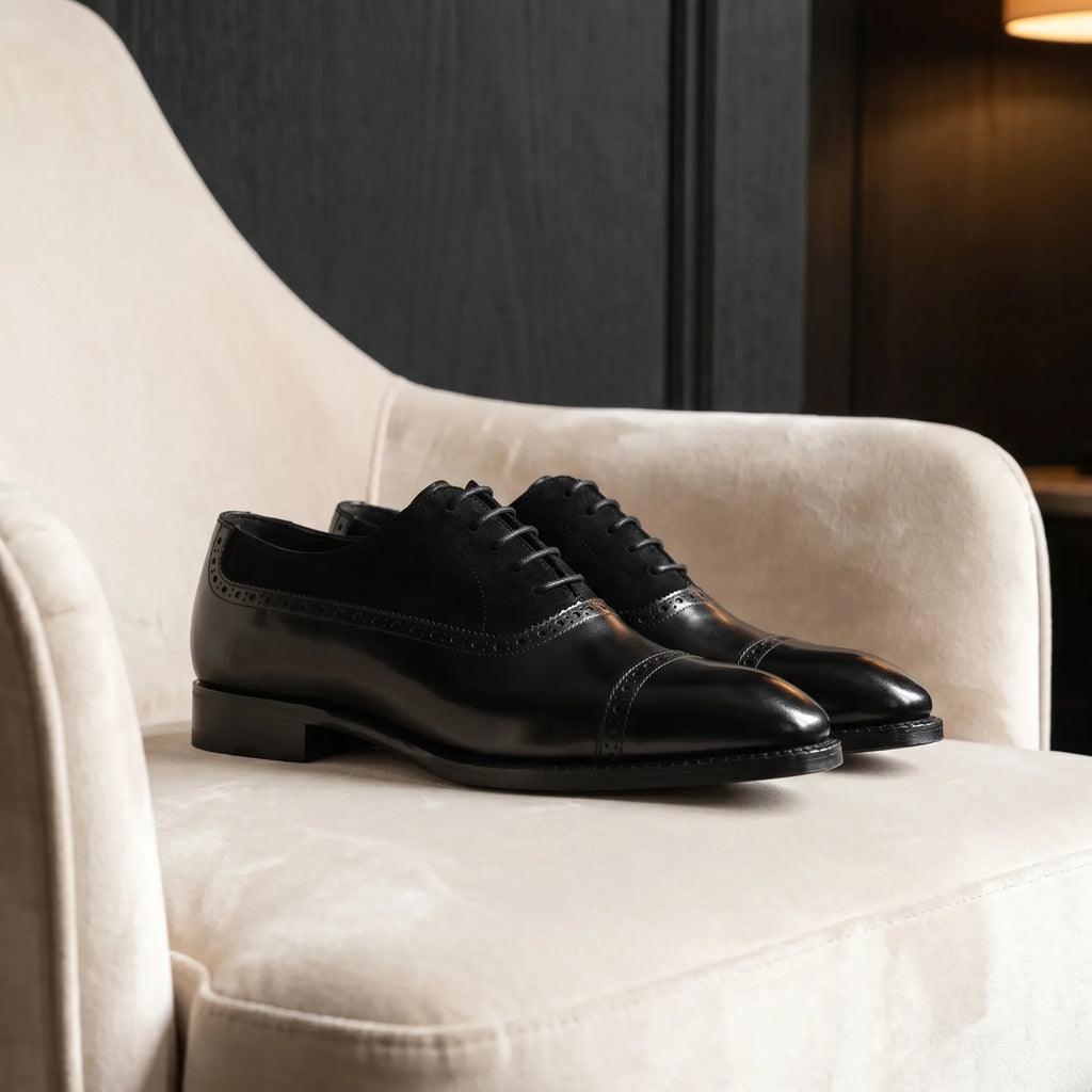Venezia Oxford Cap Toe - Black