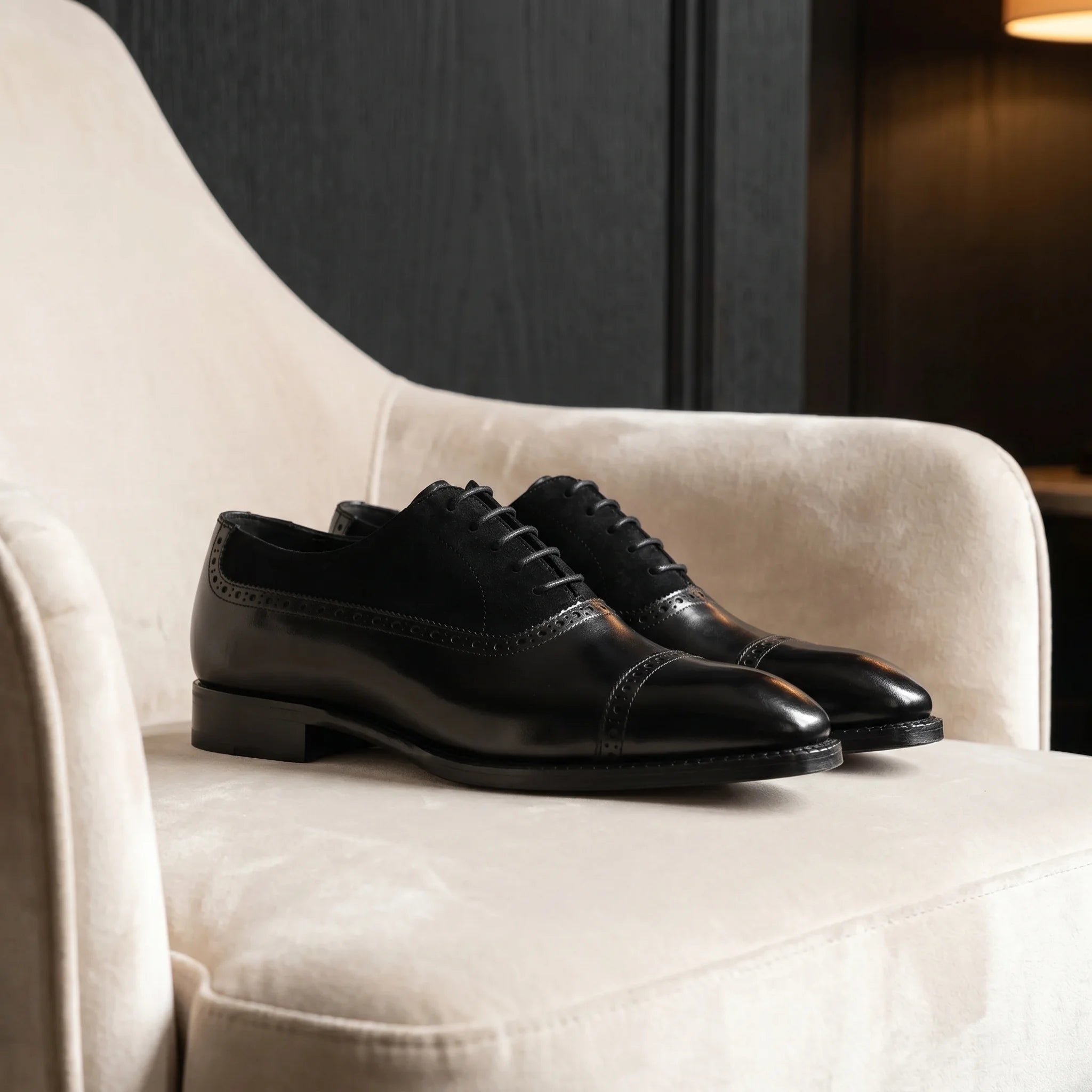 Venezia Oxford Cap Toe - Black