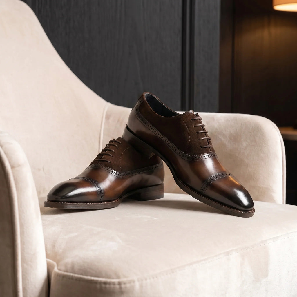 Venezia Oxford Cap Toe - Coffee