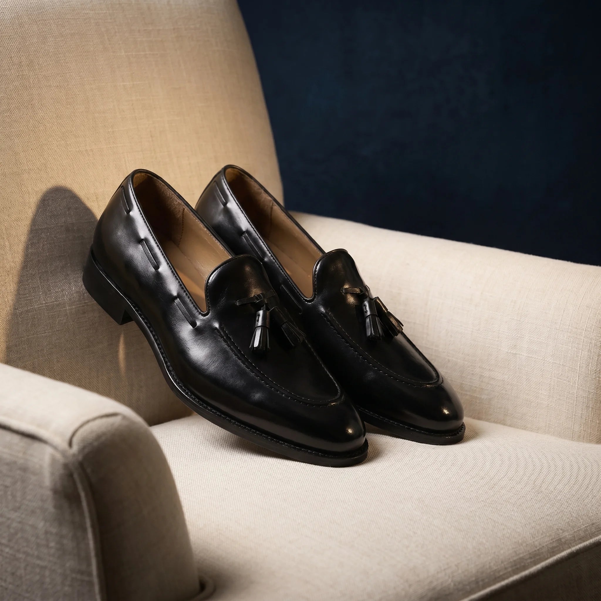 Noriel Tassel Loafer - Black