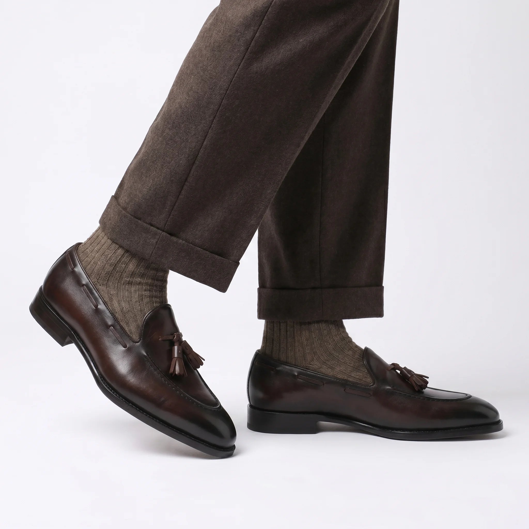 Noriel Tassel Loafer - Cognac Brown