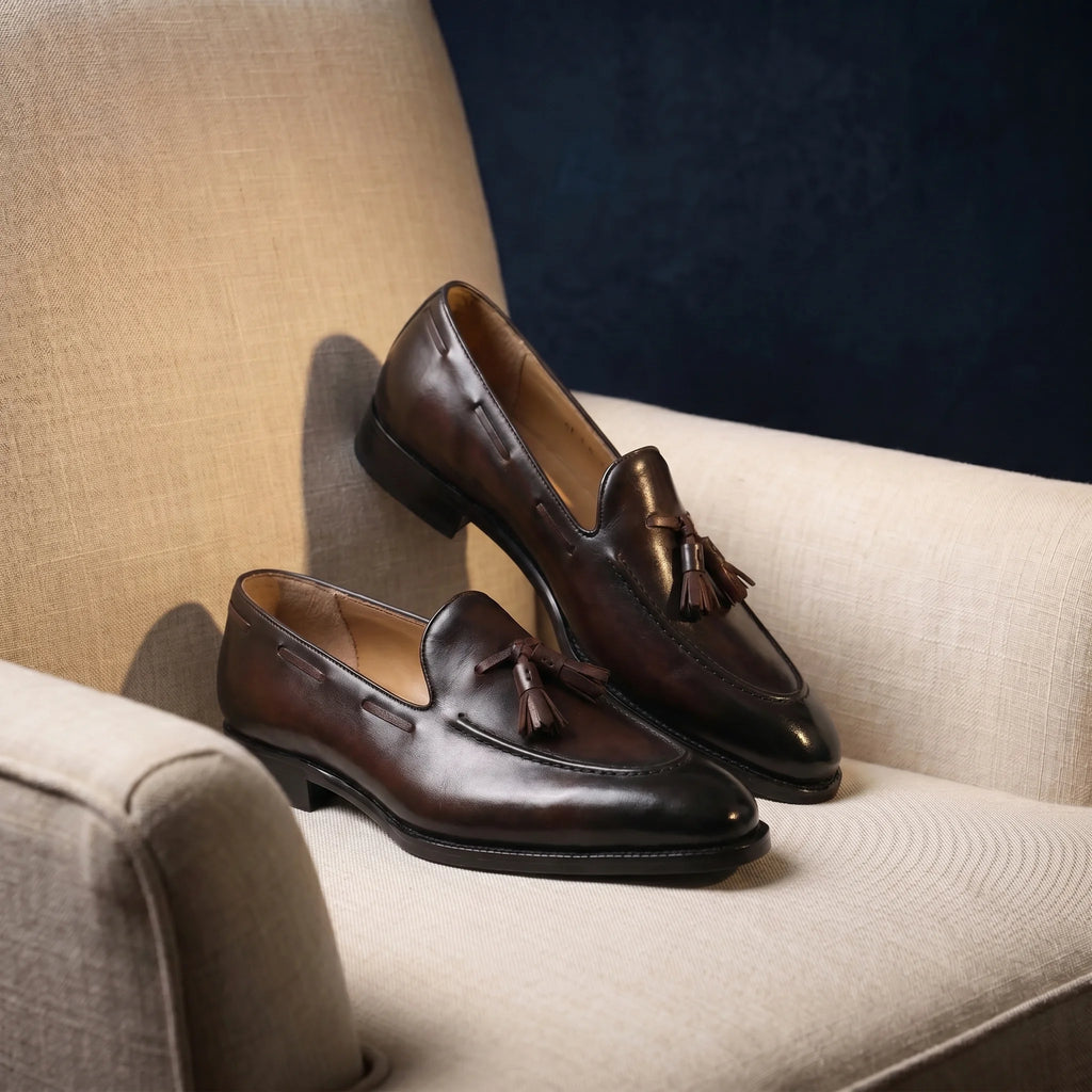 Noriel Tassel Loafer - Cognac Brown