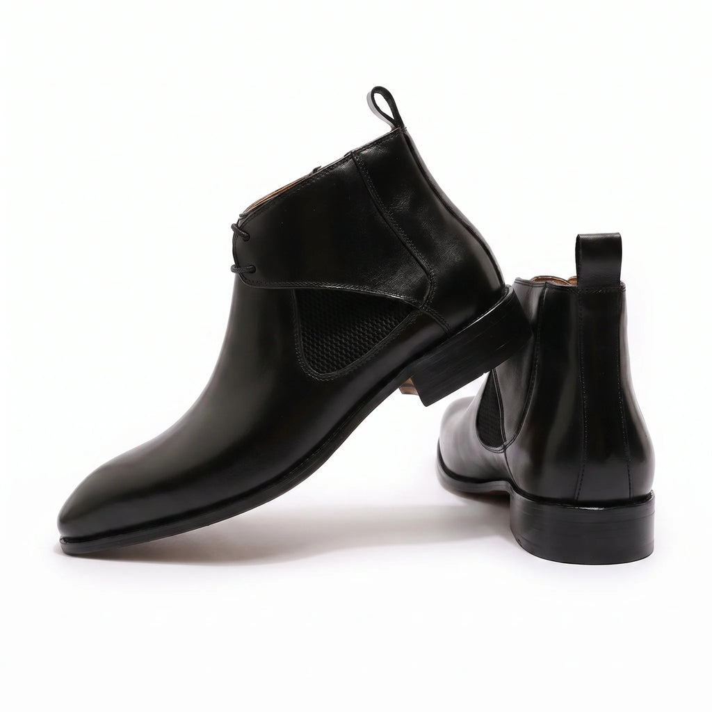 Whitmore Lace-Up Chelsea Boot - Black
