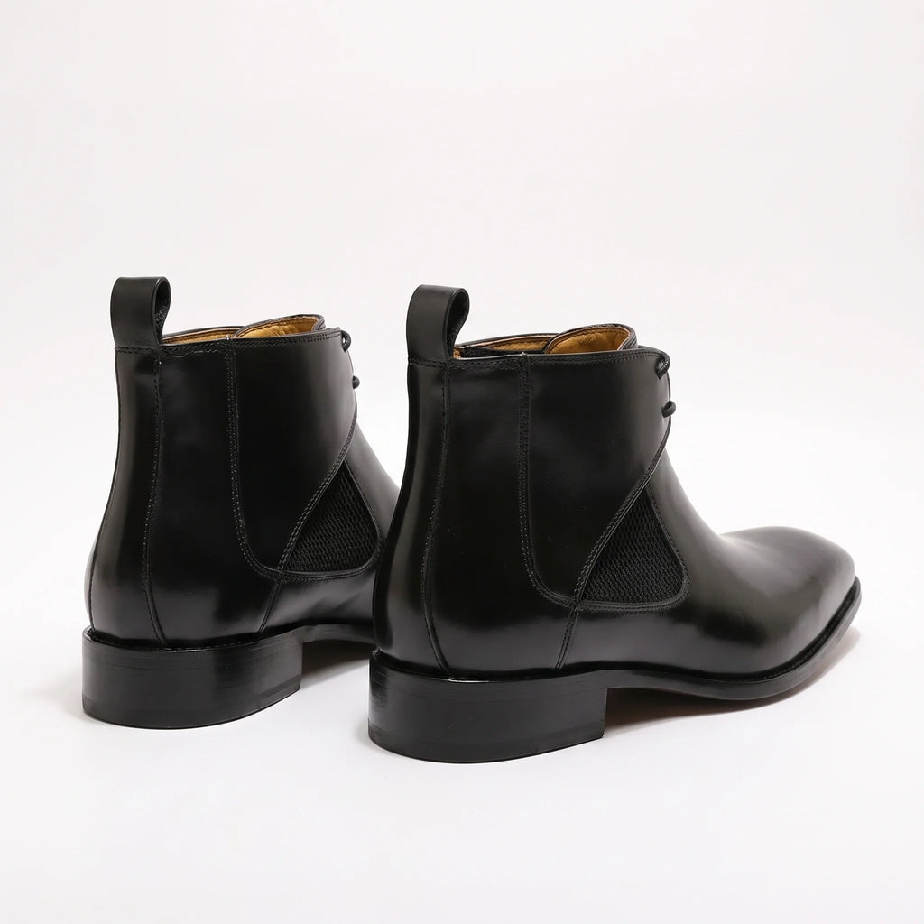 Whitmore Lace-Up Chelsea Boot - Black