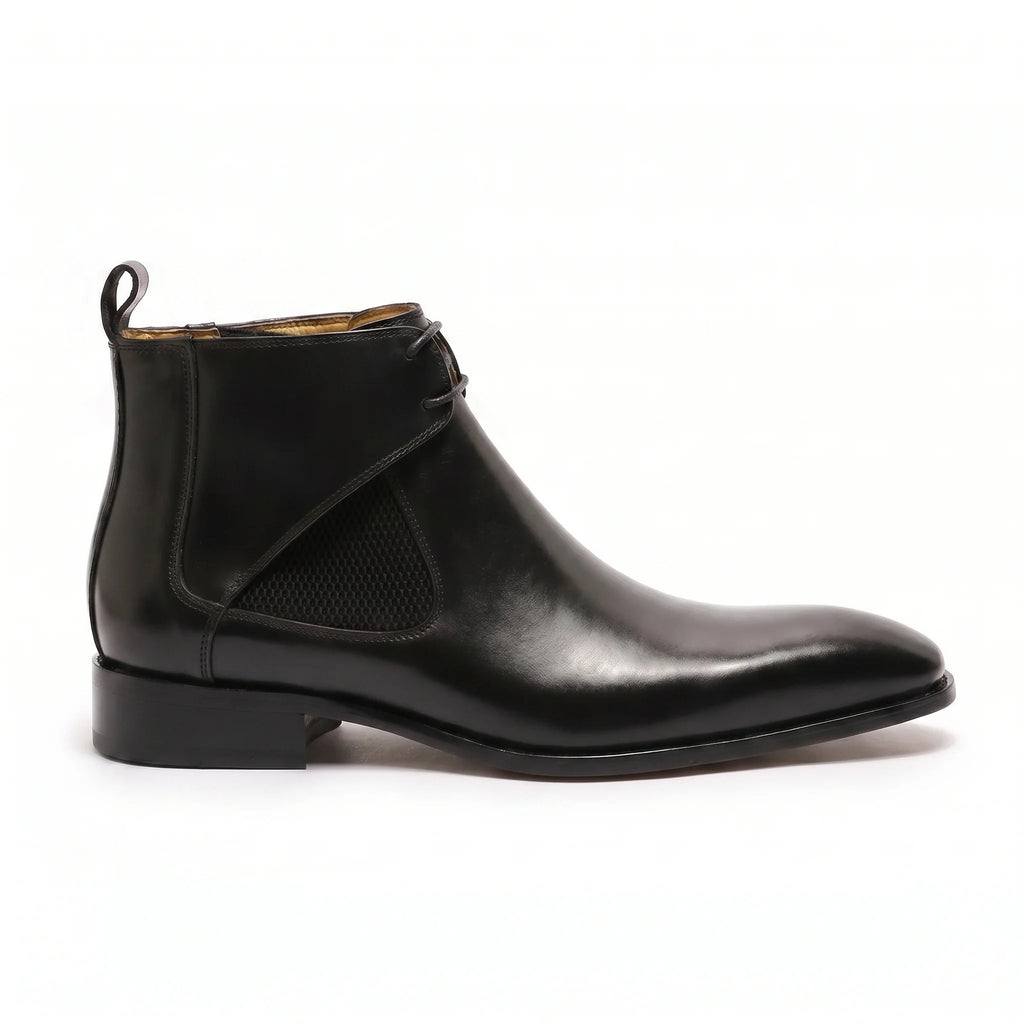 Whitmore Lace-Up Chelsea Boot - Black