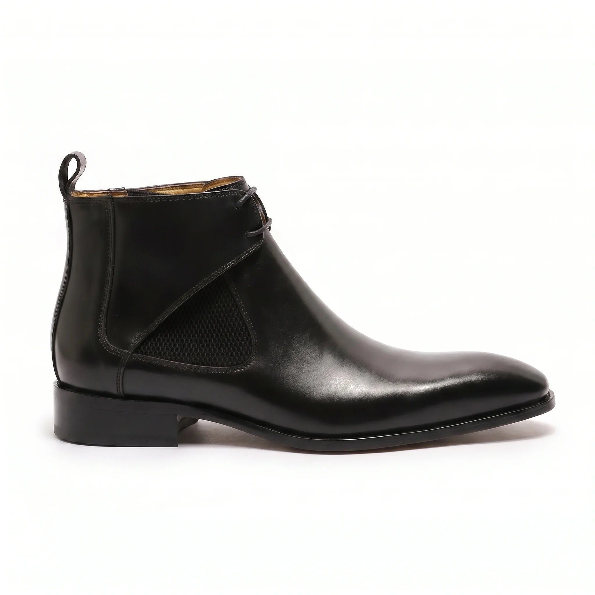 Whitmore Lace-Up Chelsea Boot - Black
