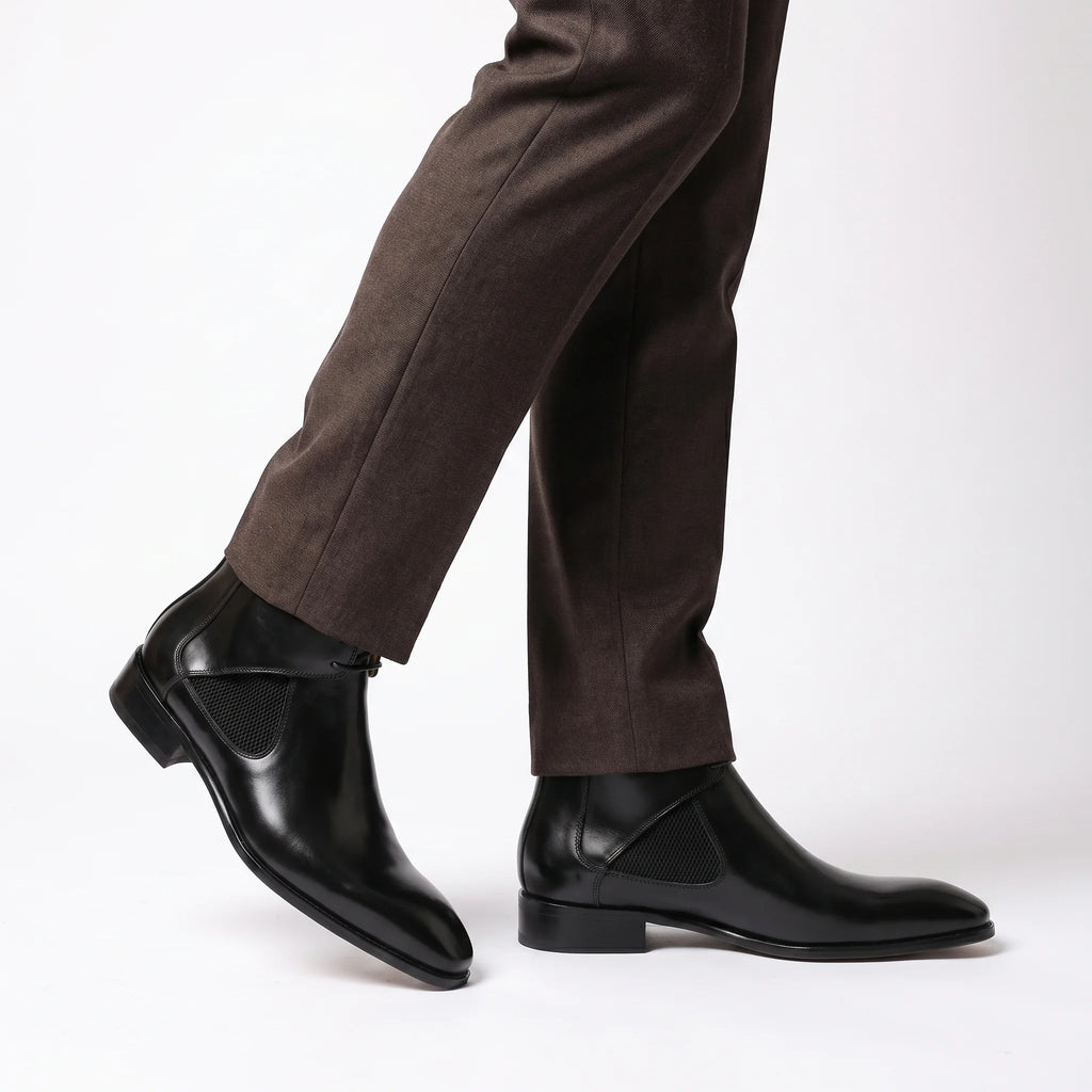Whitmore Lace-Up Chelsea Boot - Black