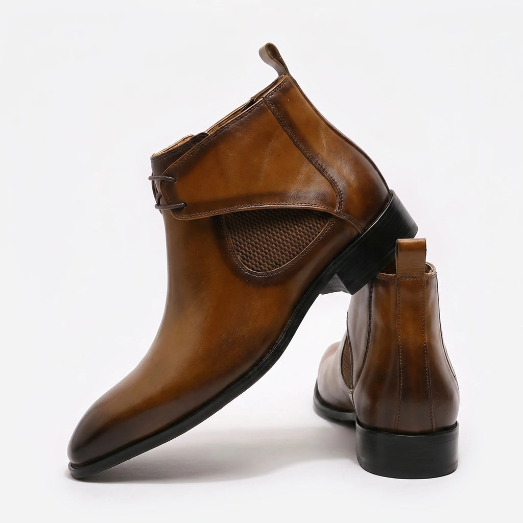 Whitmore Lace-Up Chelsea Boot - Brown