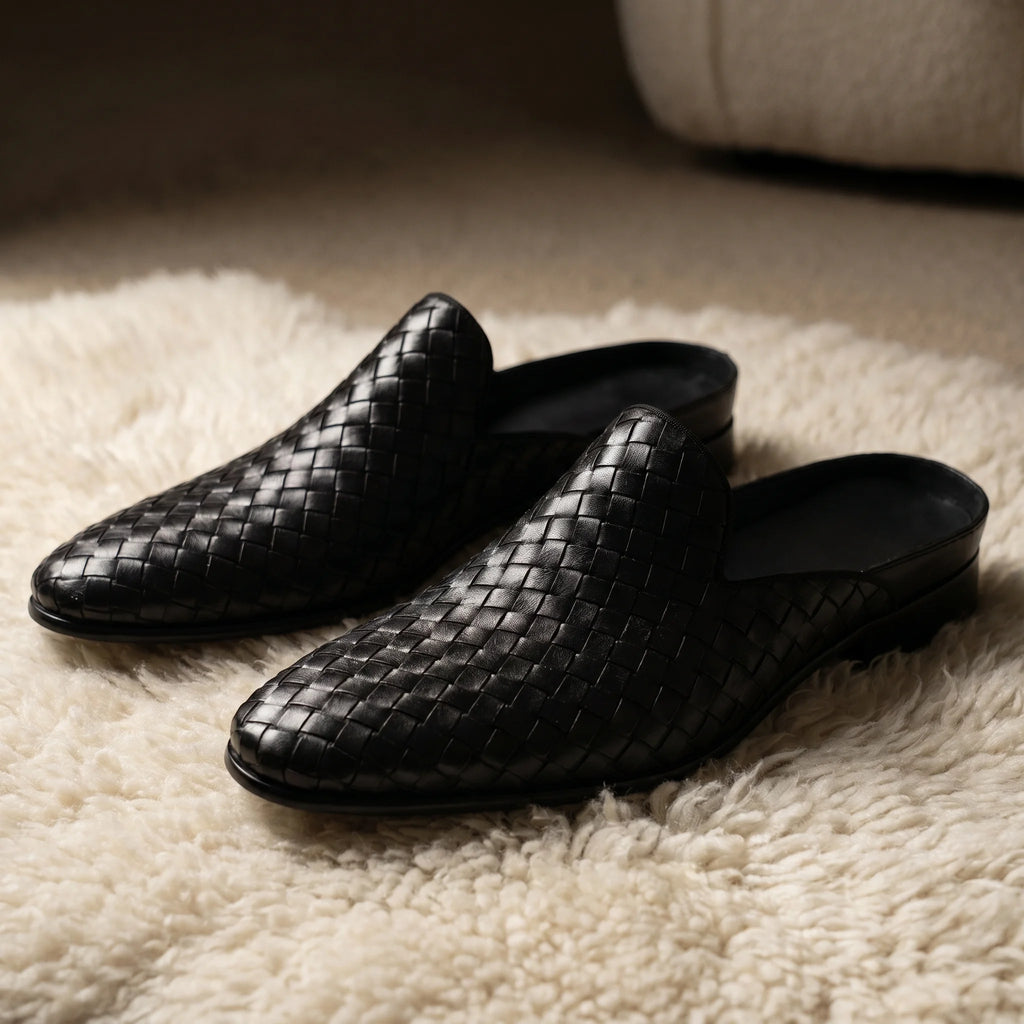 Intreccio Mule Loafer - Black