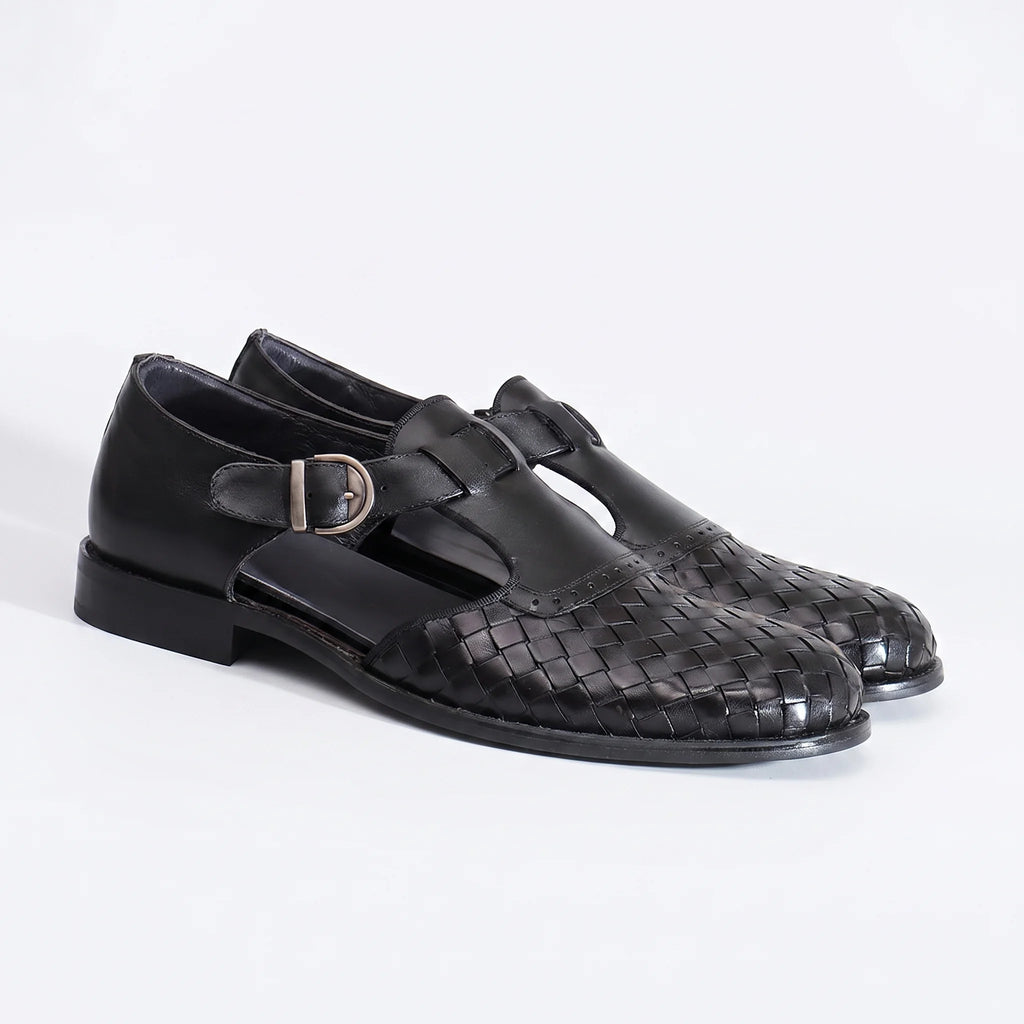 Trama Fisherman Sandal - Black