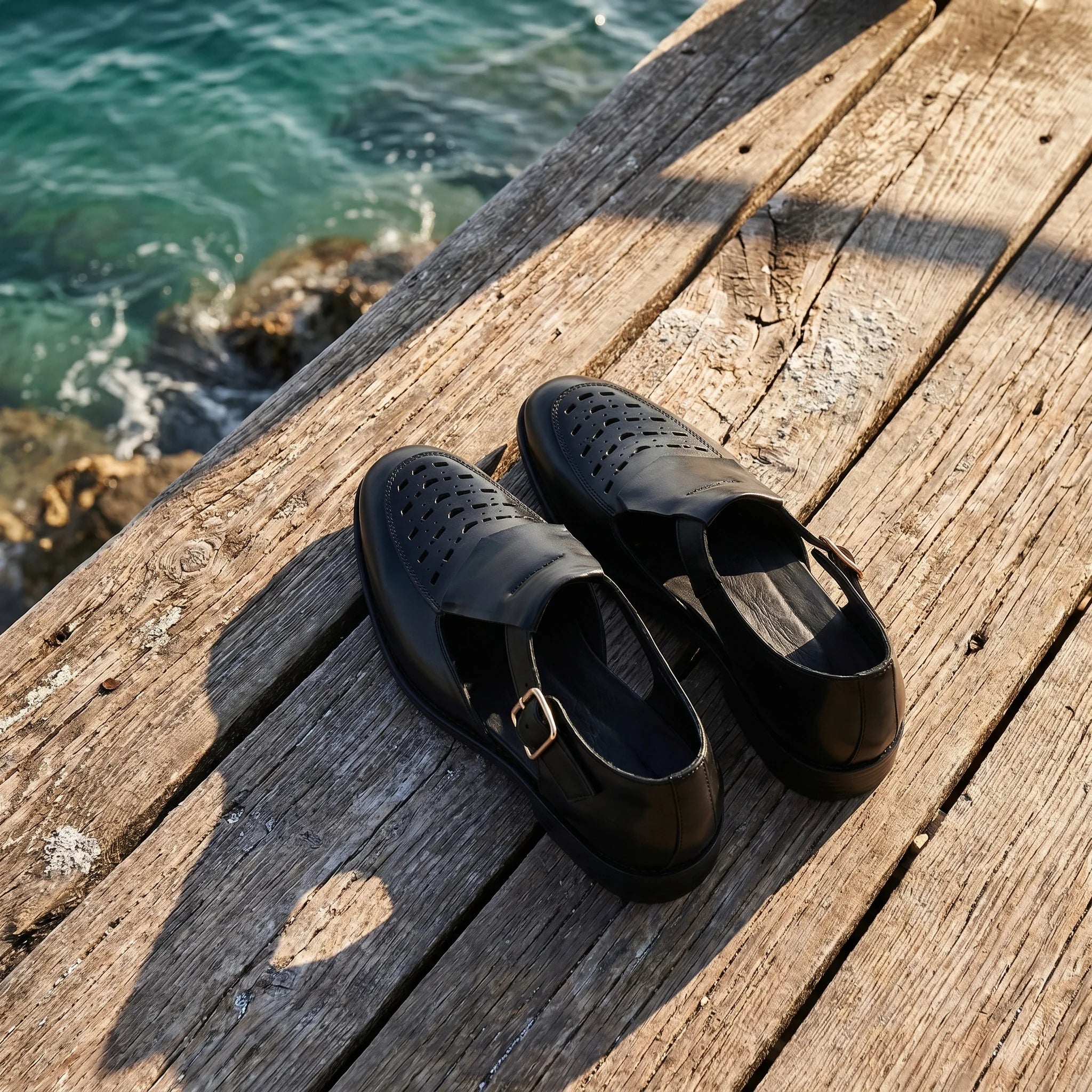 Sereno Fisherman Sandal - Black