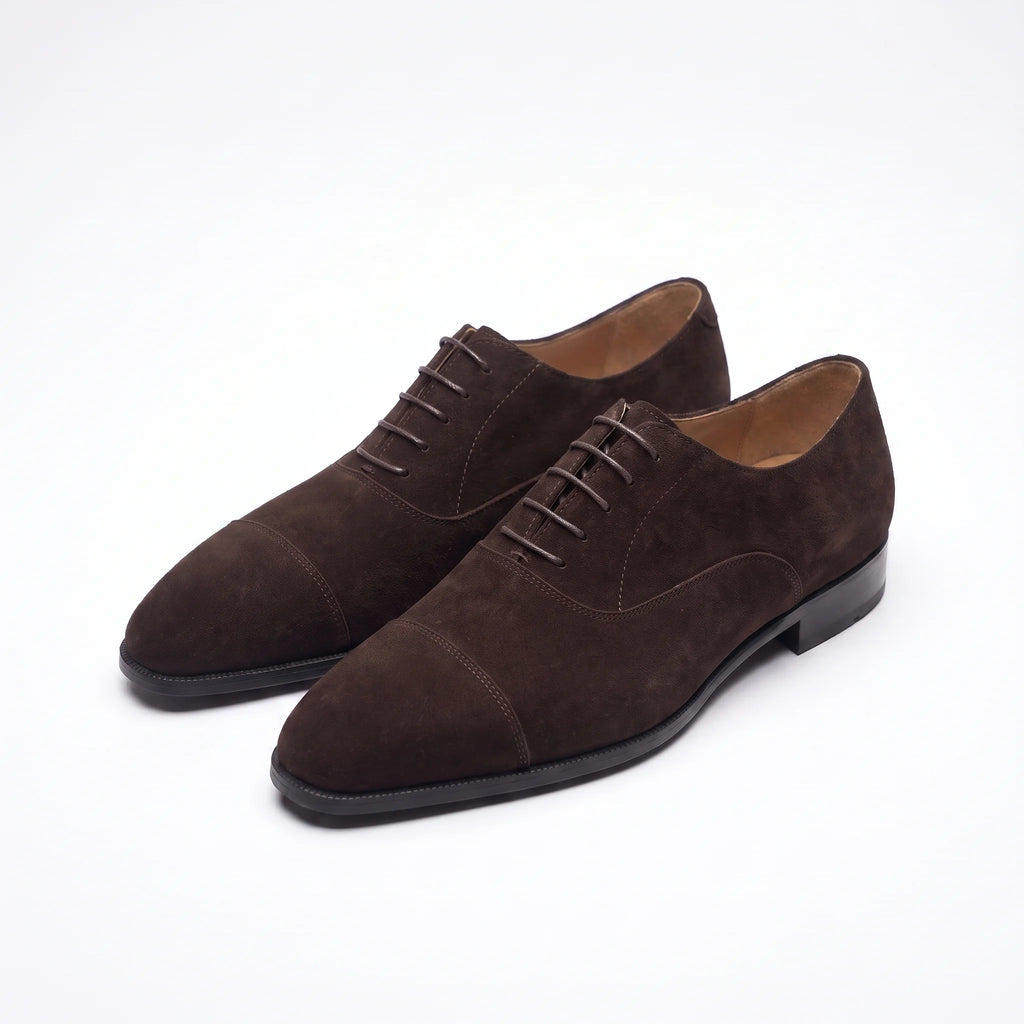 Aldmere Oxford Cap Toe - Coffee Suede