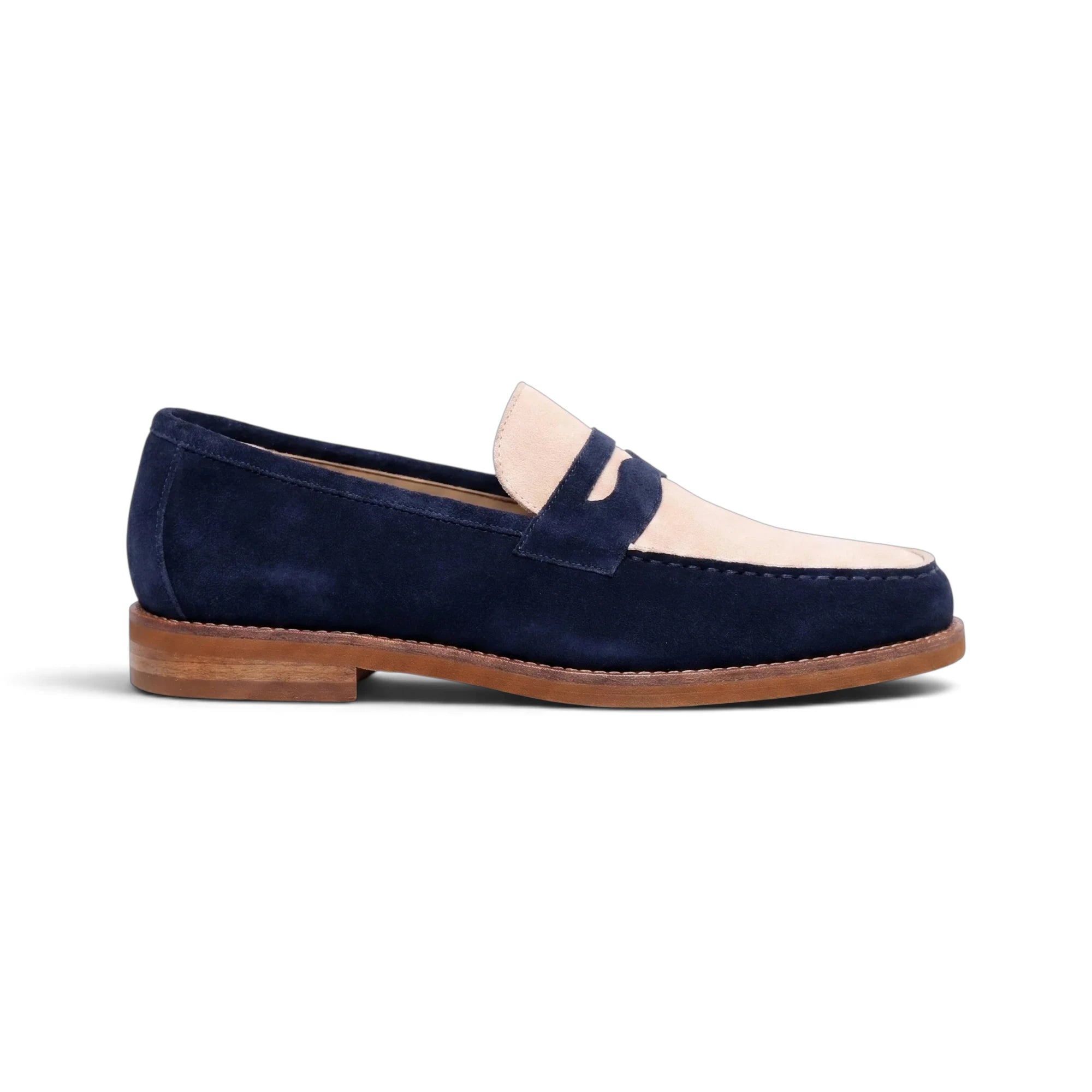 Marlow Penny Loafer - Blue and Beige