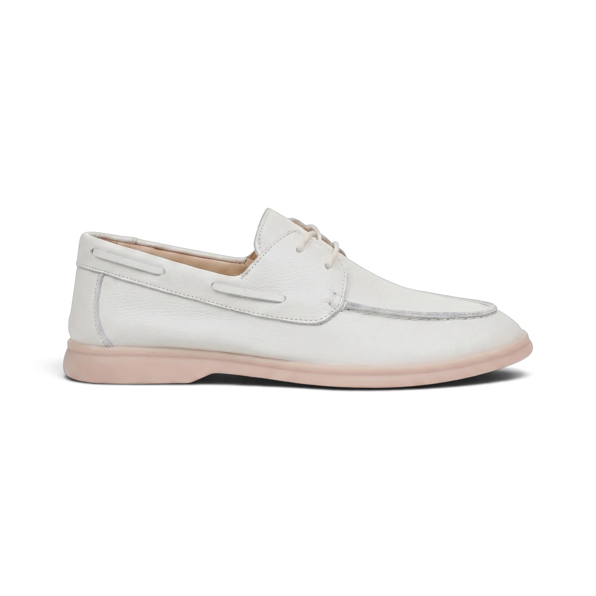 Siena Lace-Up Loafer - Cream White