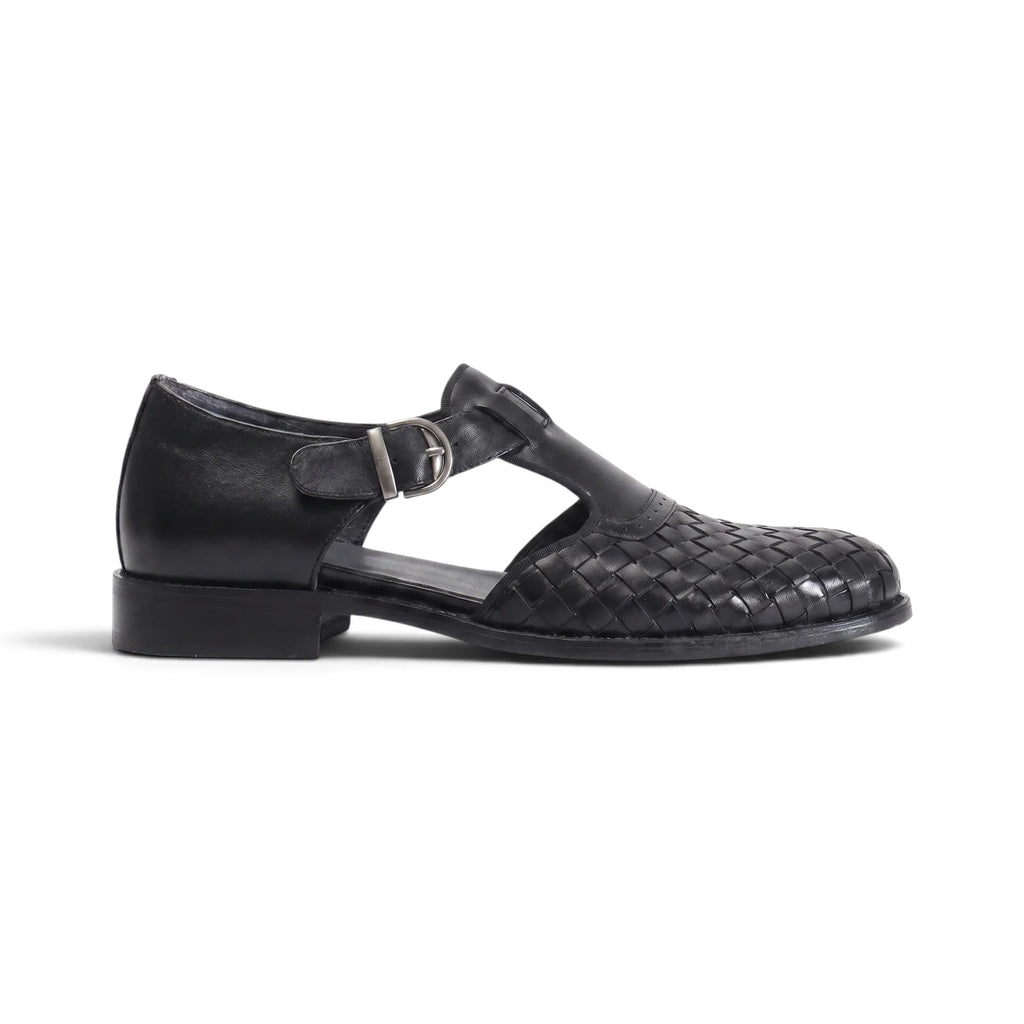 Trama Fisherman Sandal - Black