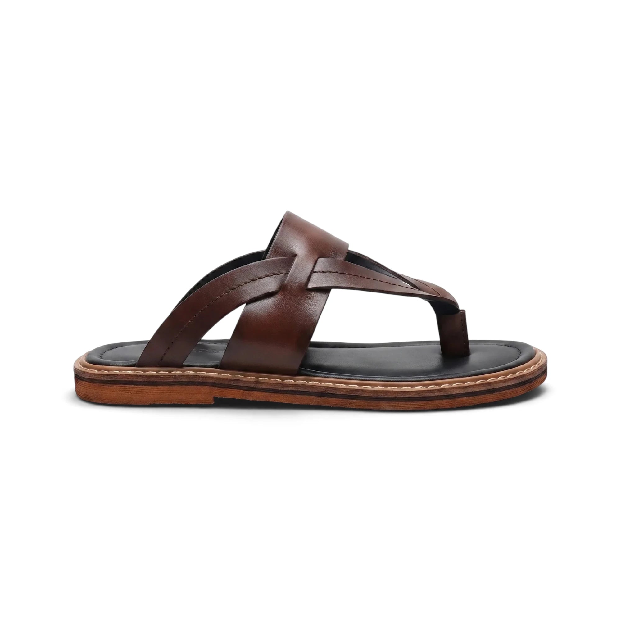 Valence Toe-Loop Sandal - Cognac Brown
