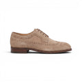 Velour Derby Brogue - Beige