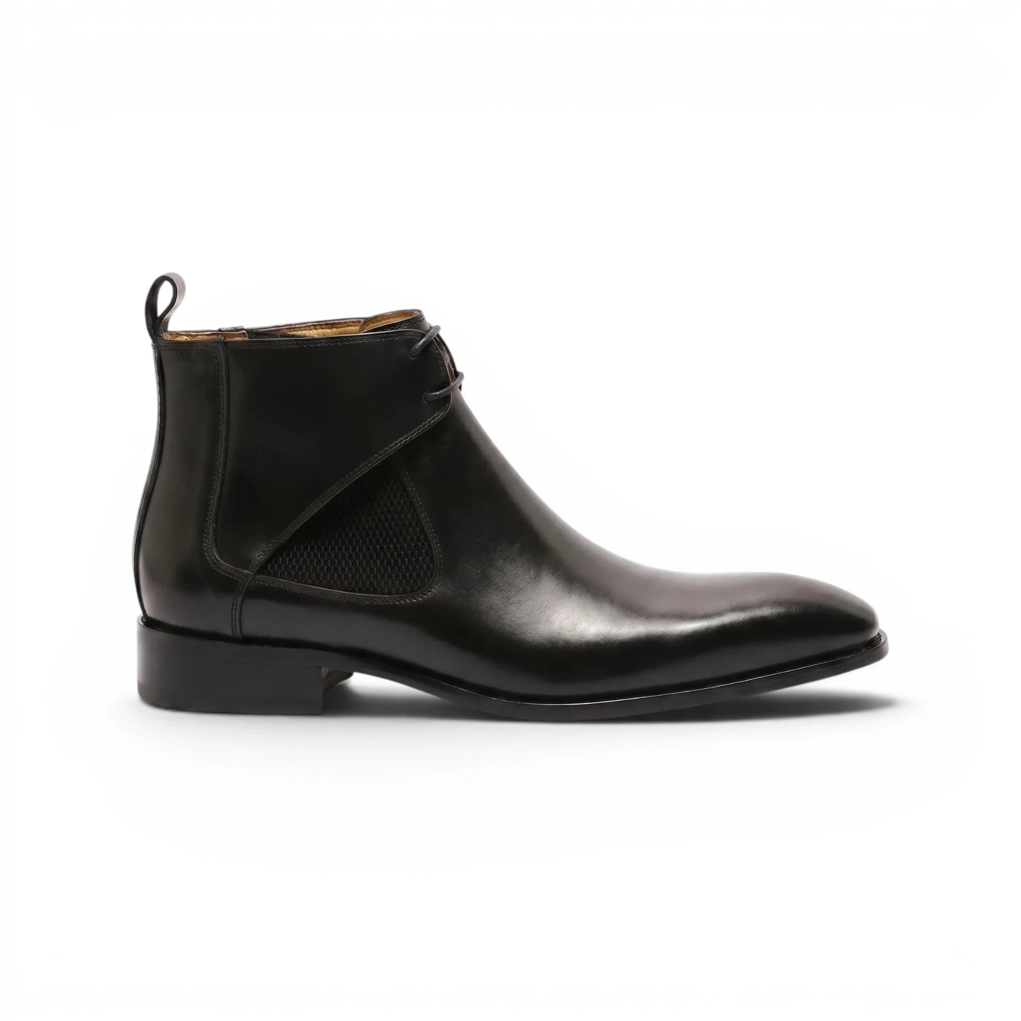 Whitmore Lace-Up Chelsea Boot - Black